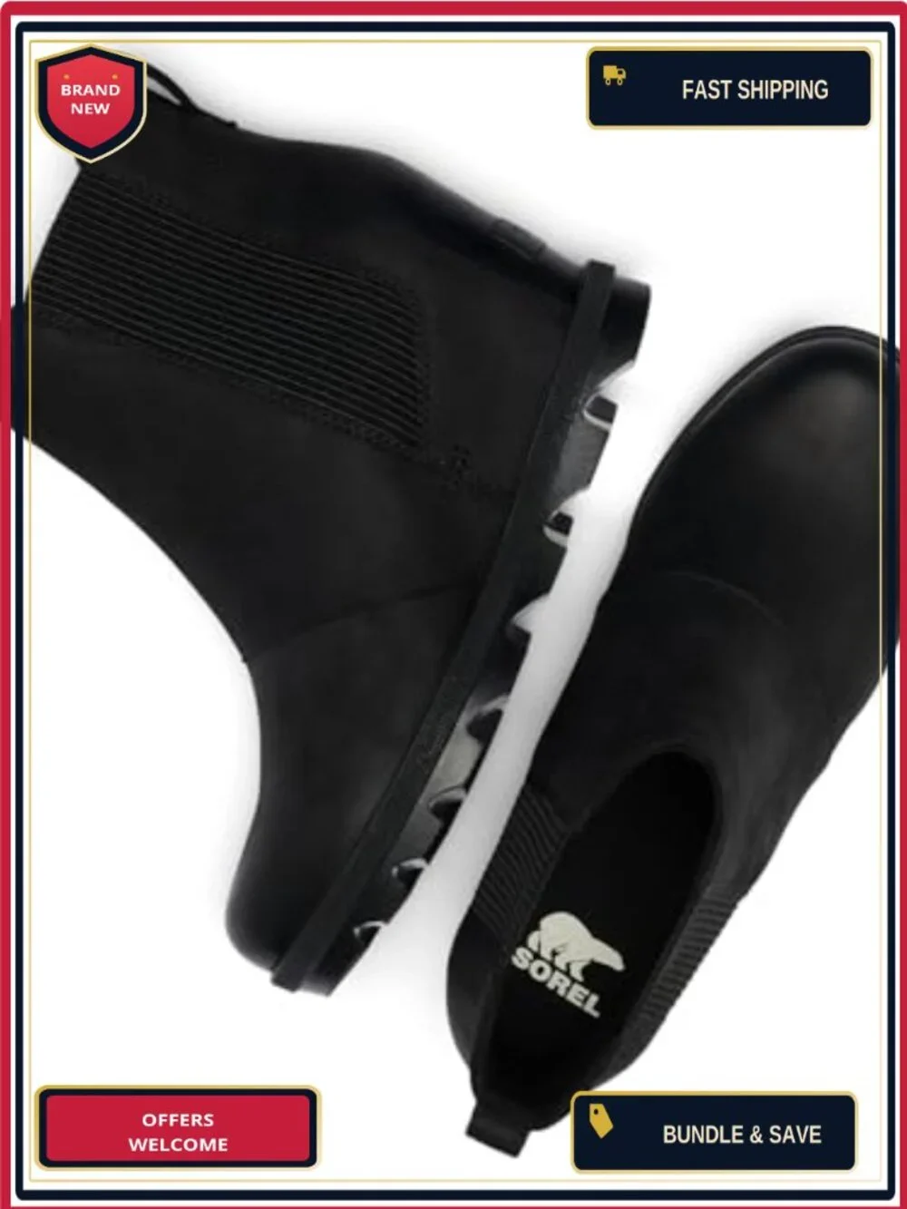 Sorel Joan Rhapsody Chelsea Wedge Leather Waterproof Slip-On